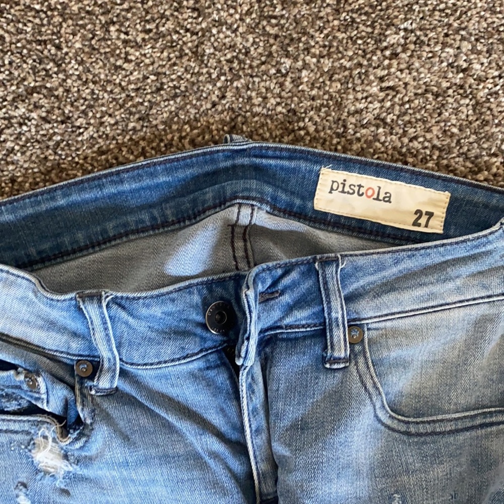 Distressed Ankle Zip Skinny Jean - Picture 6 of 6